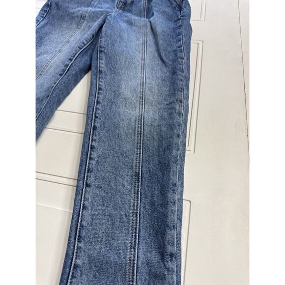Blank NYC Women's Don't Cross Me Jeans Paperbag Waist Denim Size 25 Baggy Crop - Picture 2 of 7
